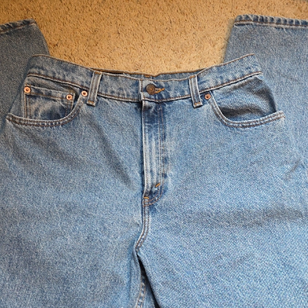 Levi's 551 Relaxed Fit Tapered Leg Light Blue Jeans Size 12R - Picture 5 of 7